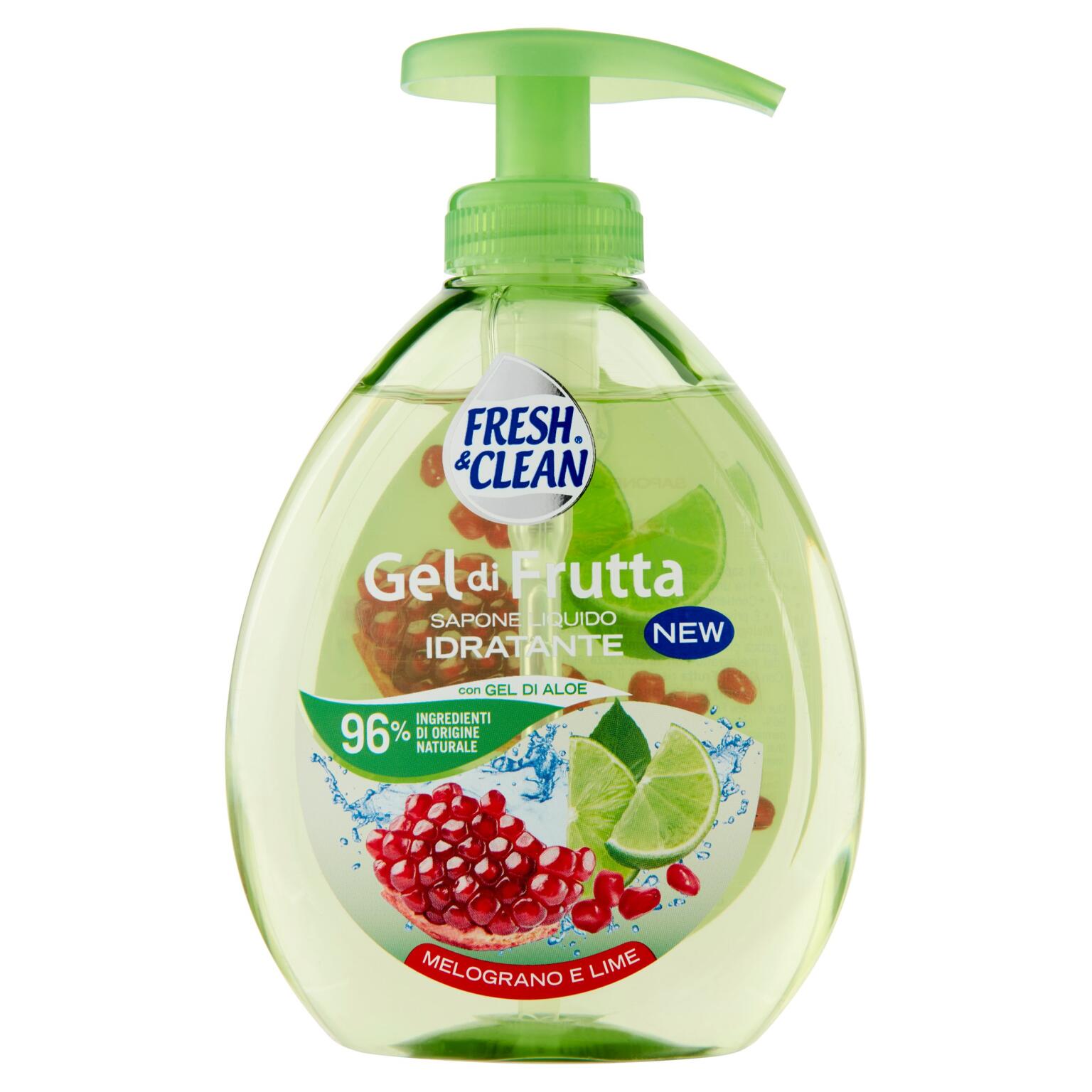 Sapone liquido gel frutta 300ml Fresh&Clean