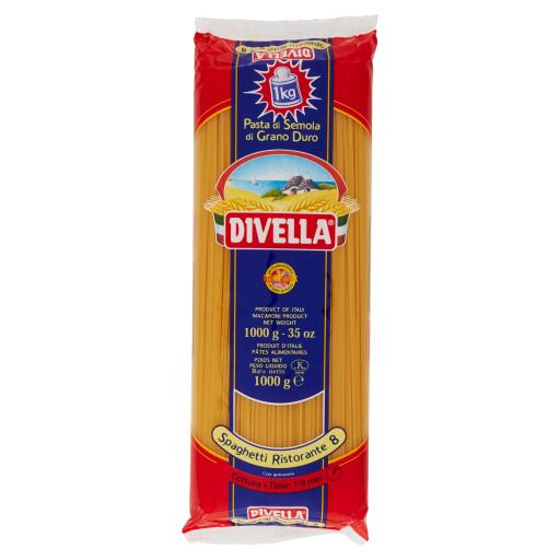 Spaghetti n°8 pasta di semola di grano duro 1Kg Divella