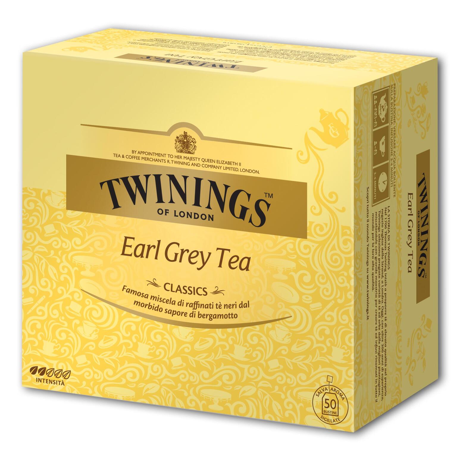Twinings tè earl grey classico 50 filtri