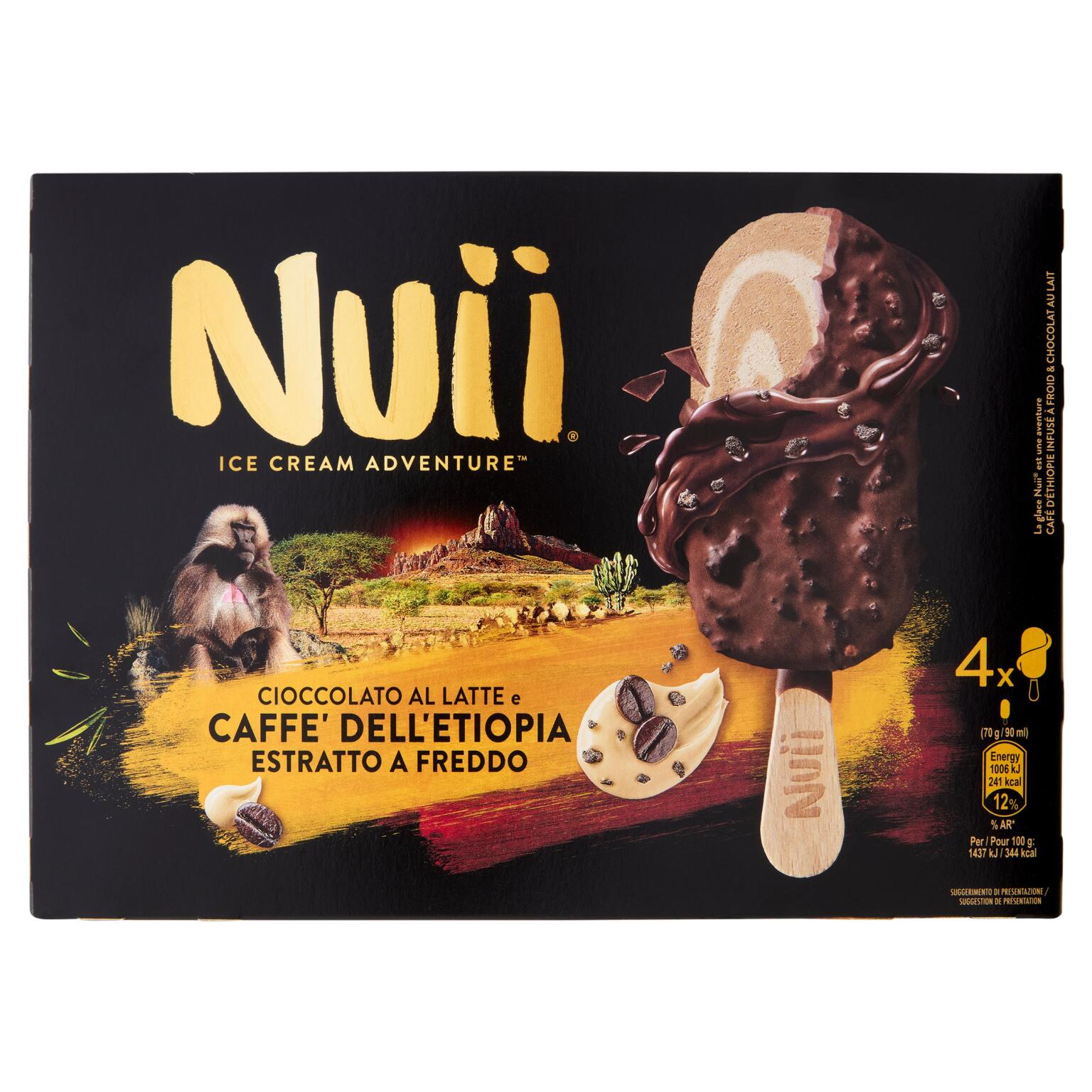 Nuii Cioccolato al latte & Caffè dell'Etiopia 280g
