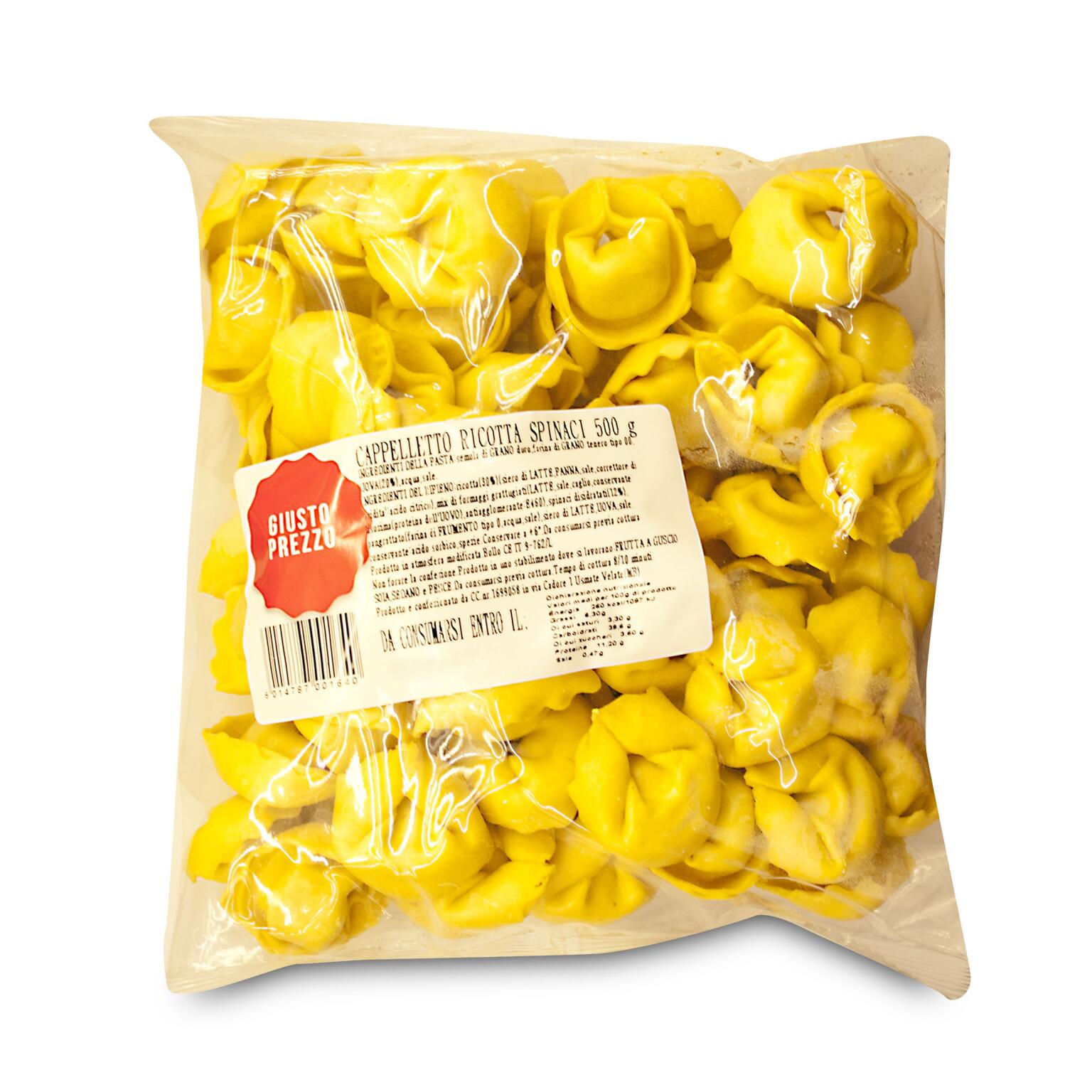 Cappelletto ricotta e spinaci 500g "La Marchesina"