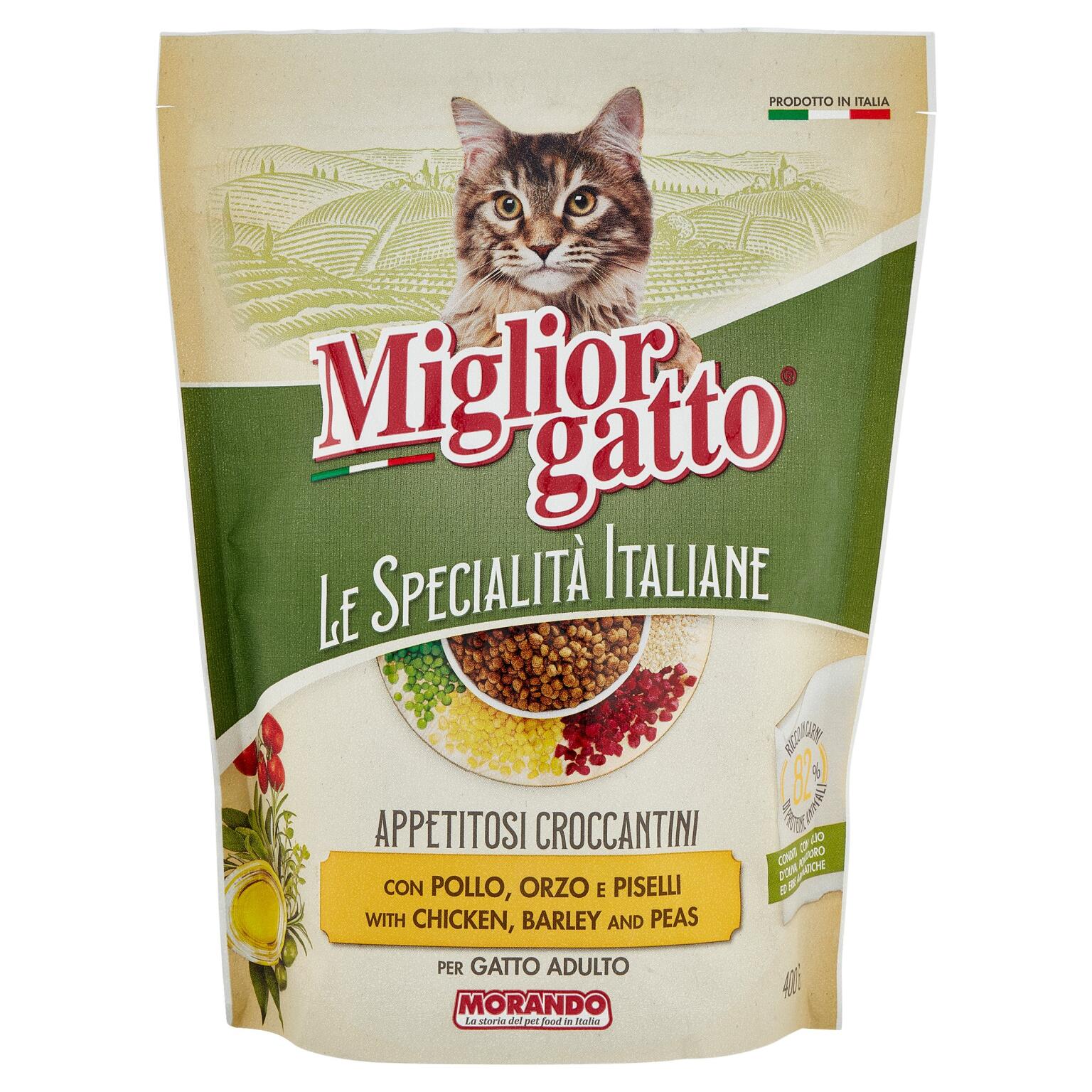 Migliorgatto croccantini da 400g pollo e piselli