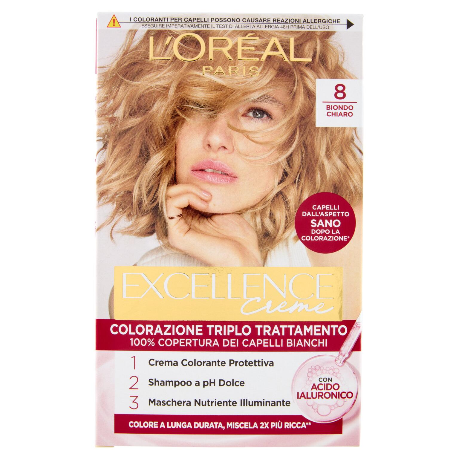 Colorazione excellance nude n°8 Biondo Chiaro L'oreal