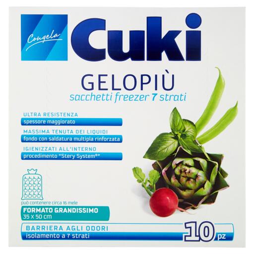 Sacchetto freezer gelo più grandi 10 pezzi 35x50cm Cuki