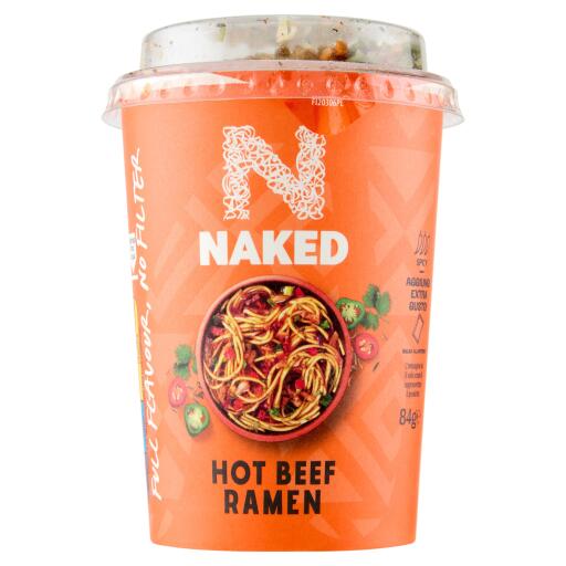 Noodles Hot beef ramen 84g Naked