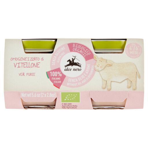 Omogeneizzato al vitellone 2x80g Bio Alce Nero