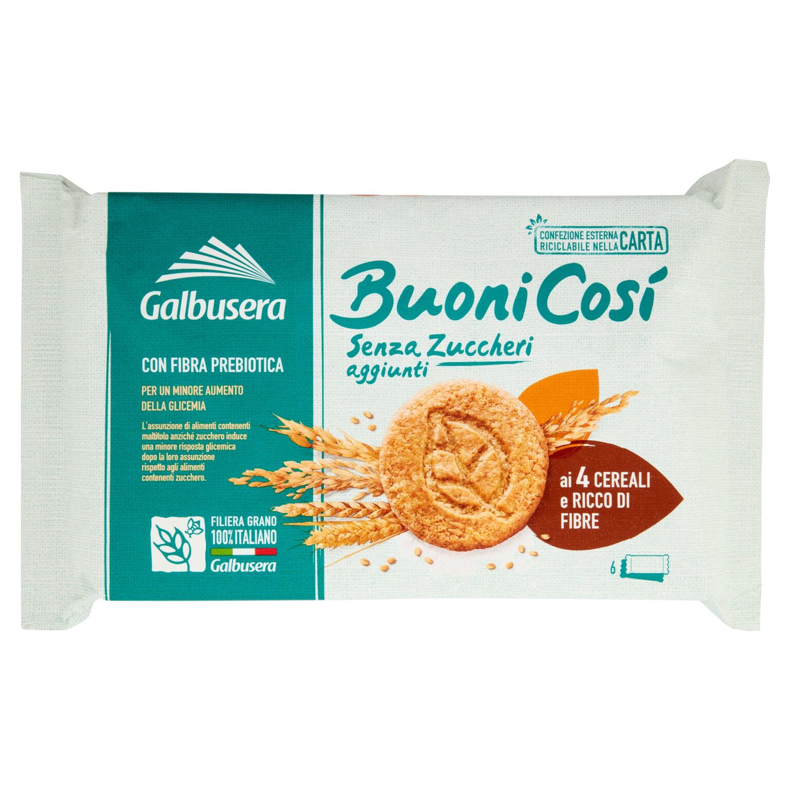 Biscotti Buoni Così ai cereali senza zuccheri aggiunti 300g Galbusera
