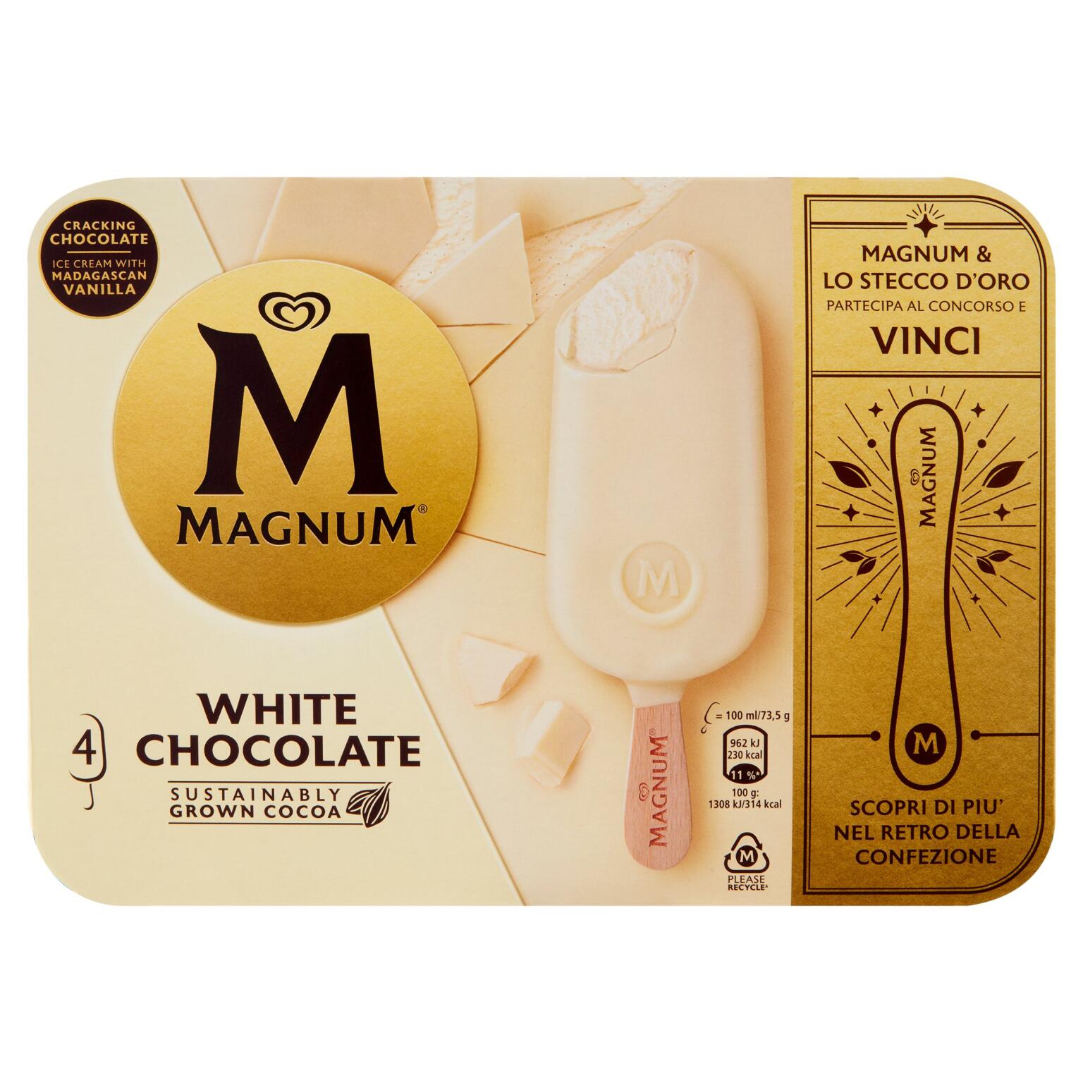 4 magnum bianco 294g Algida