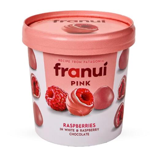 Franuì Lamponi ricoperti di cioccolato bianco e cioccolato al lampone 150g