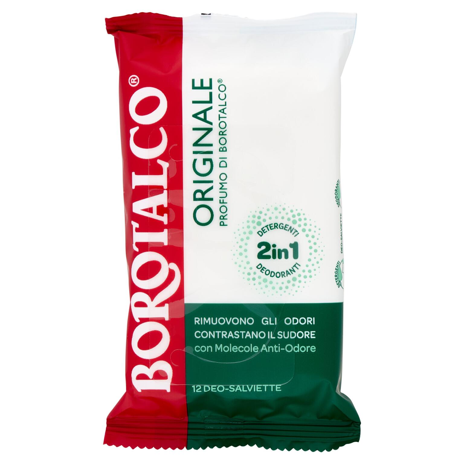 Salviette deo originale 12pz Borotalco