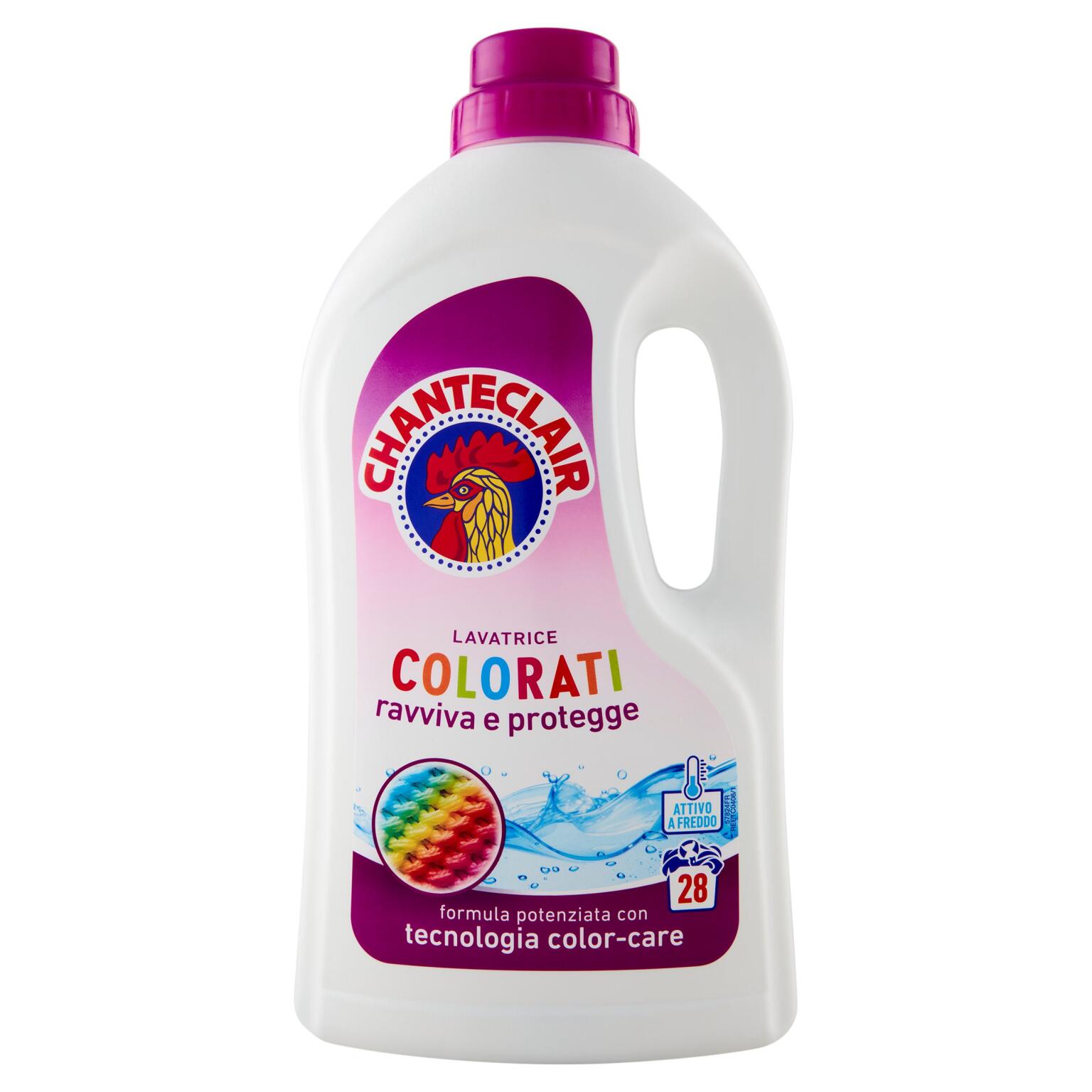 Detersivo Liquido per Lavatrice Color 28 Lavaggi 1260ml Chanteclair