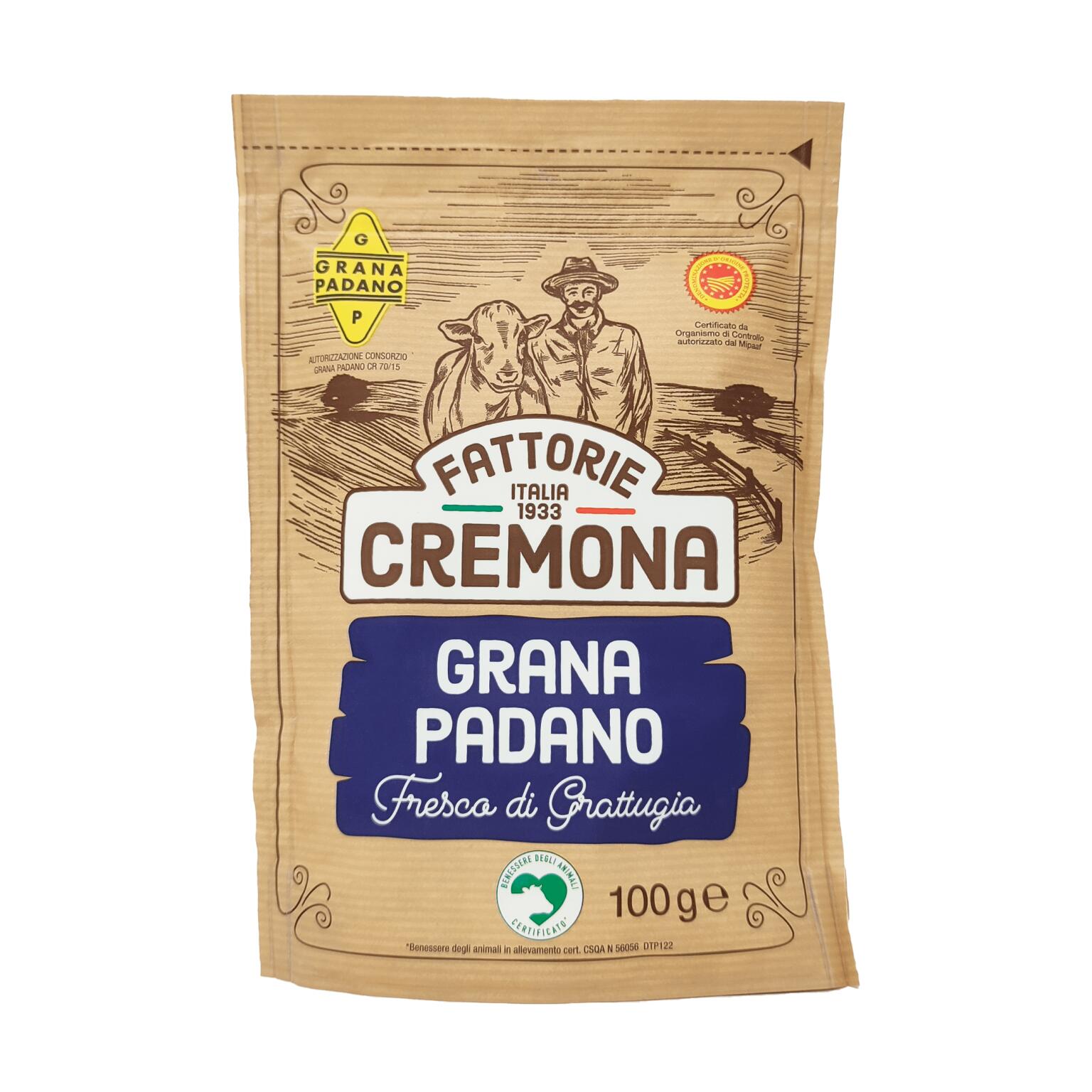 Grana Padano DOP grattugiato 100g Fattorie Cremona