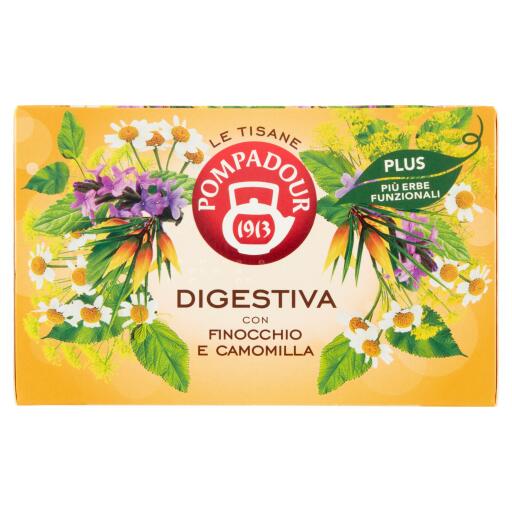 Tisana Digestiva Plus con Finocchio e Camomilla 18bustine Pompadour
