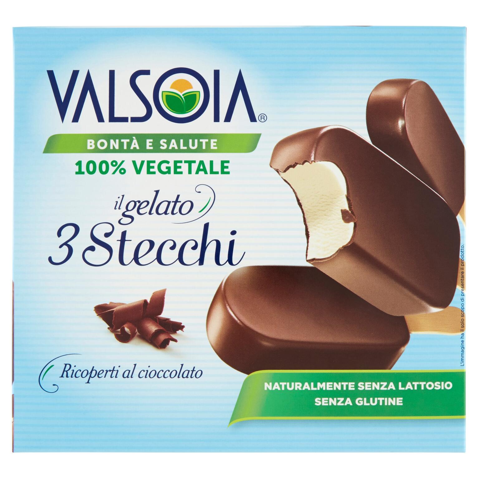 Stecchi ricoperti al cioccolato 3 pezzi Valsoia   250g