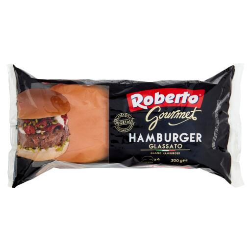 Pane Hamburger Gourmet glassato 300g 4 pezzi Roberto