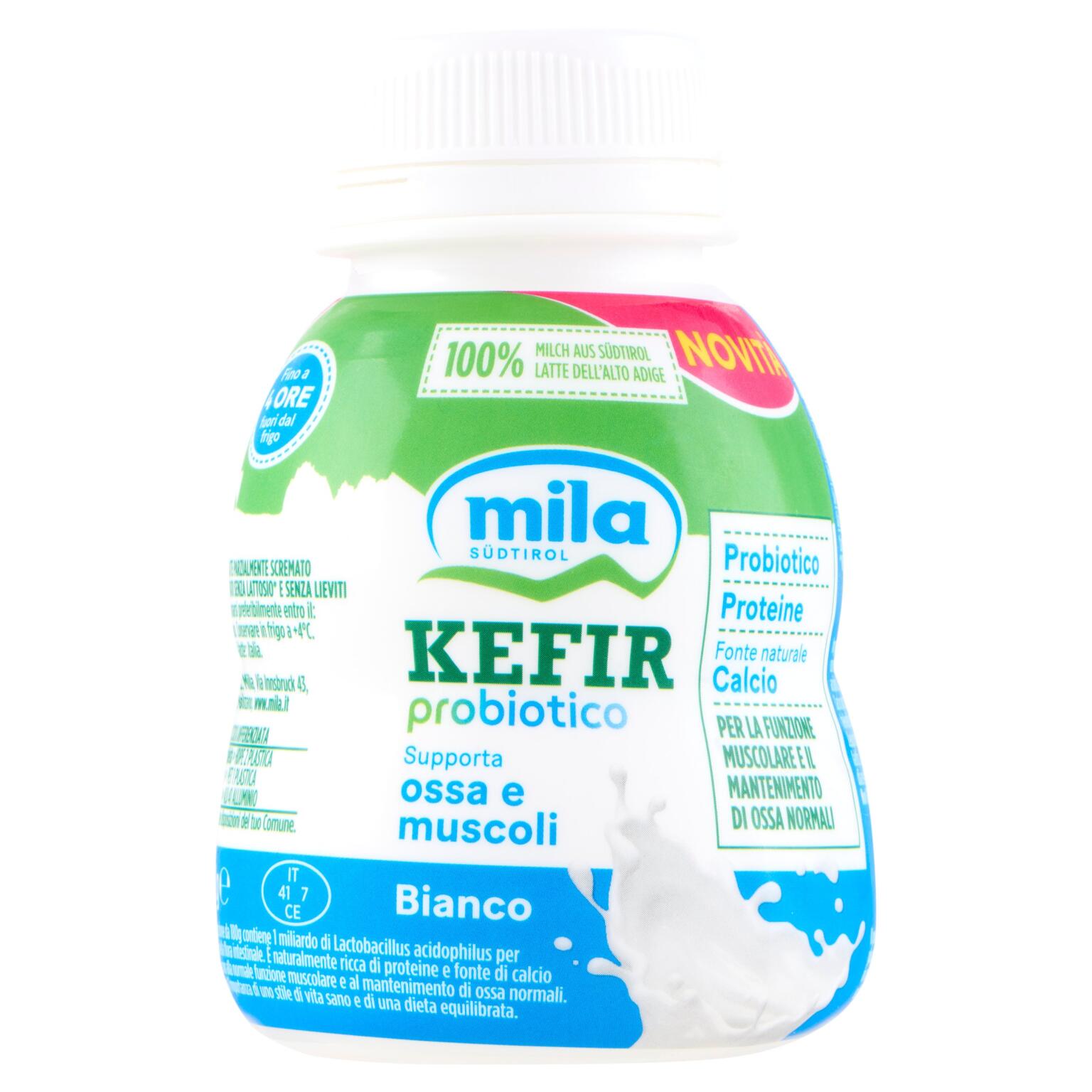 Kefir probiotico Bianco supporta ossa e muscoli 180g Mila