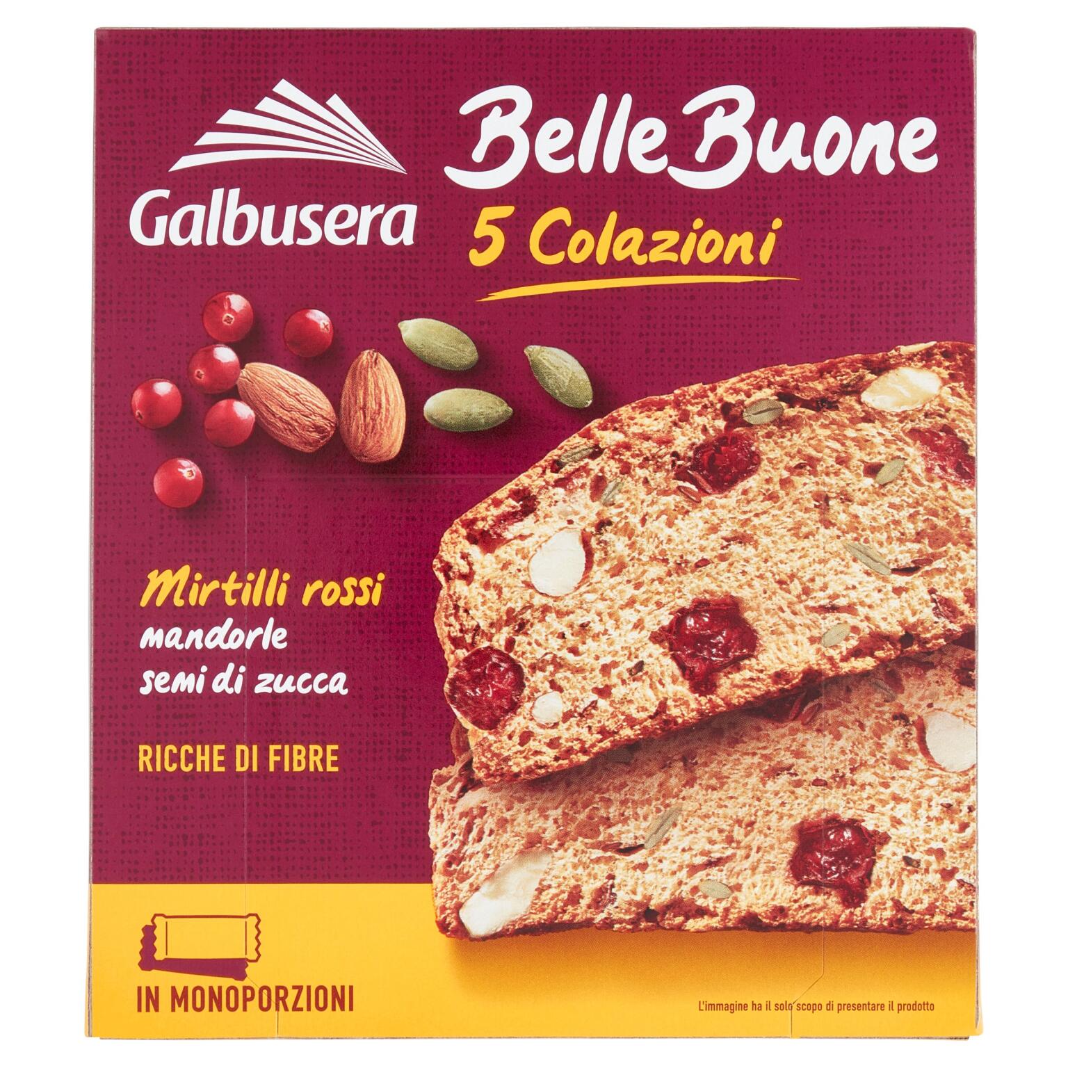 Fette biscottate bellebuone mirtilli/mandorle 200gGalbusera