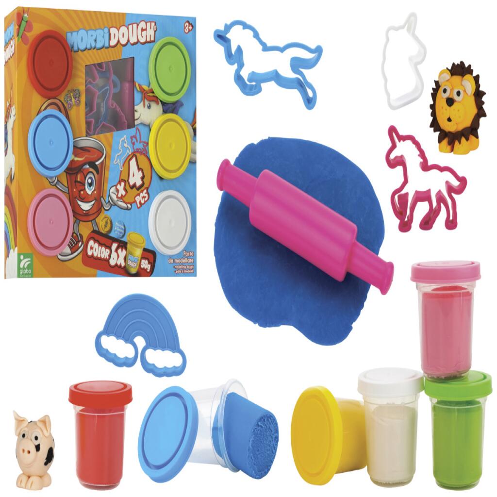 Morbido 6 panetti da 50g Unicorno con accessori Globo