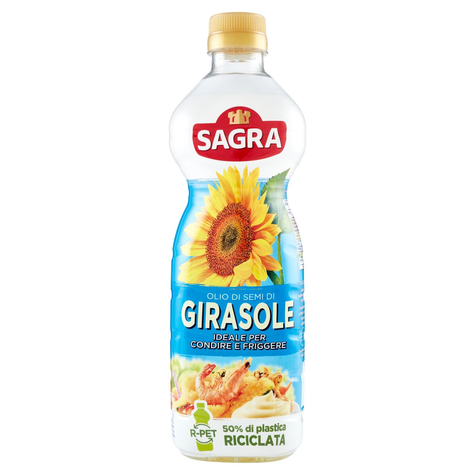 Olio di semi di girasole per condire e friggere 1L Sagra