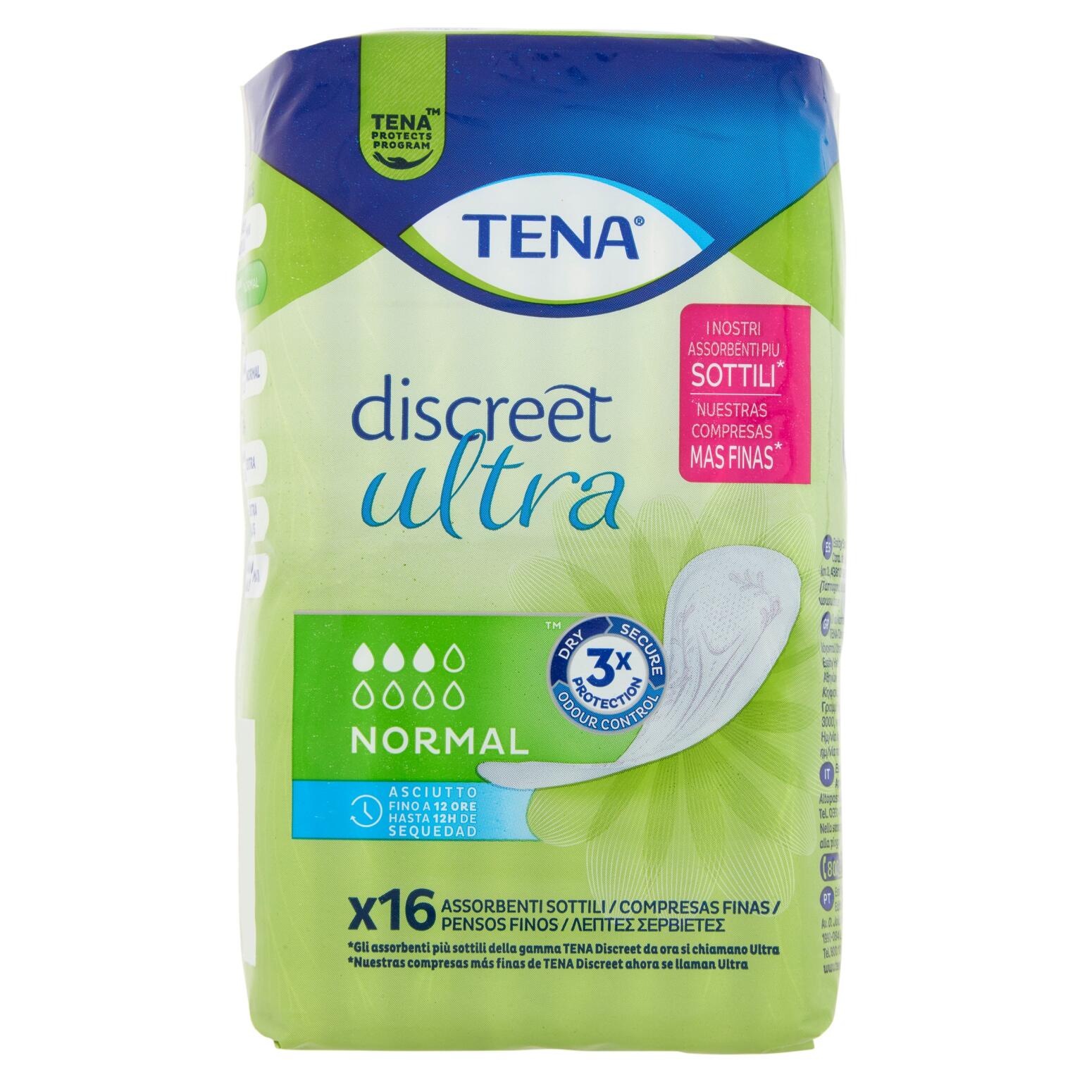Assorbenti Ultra Discreet Normal 16 Pezzi Tena