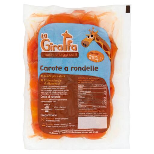 Carote pastorizzate 250g sottovuoto