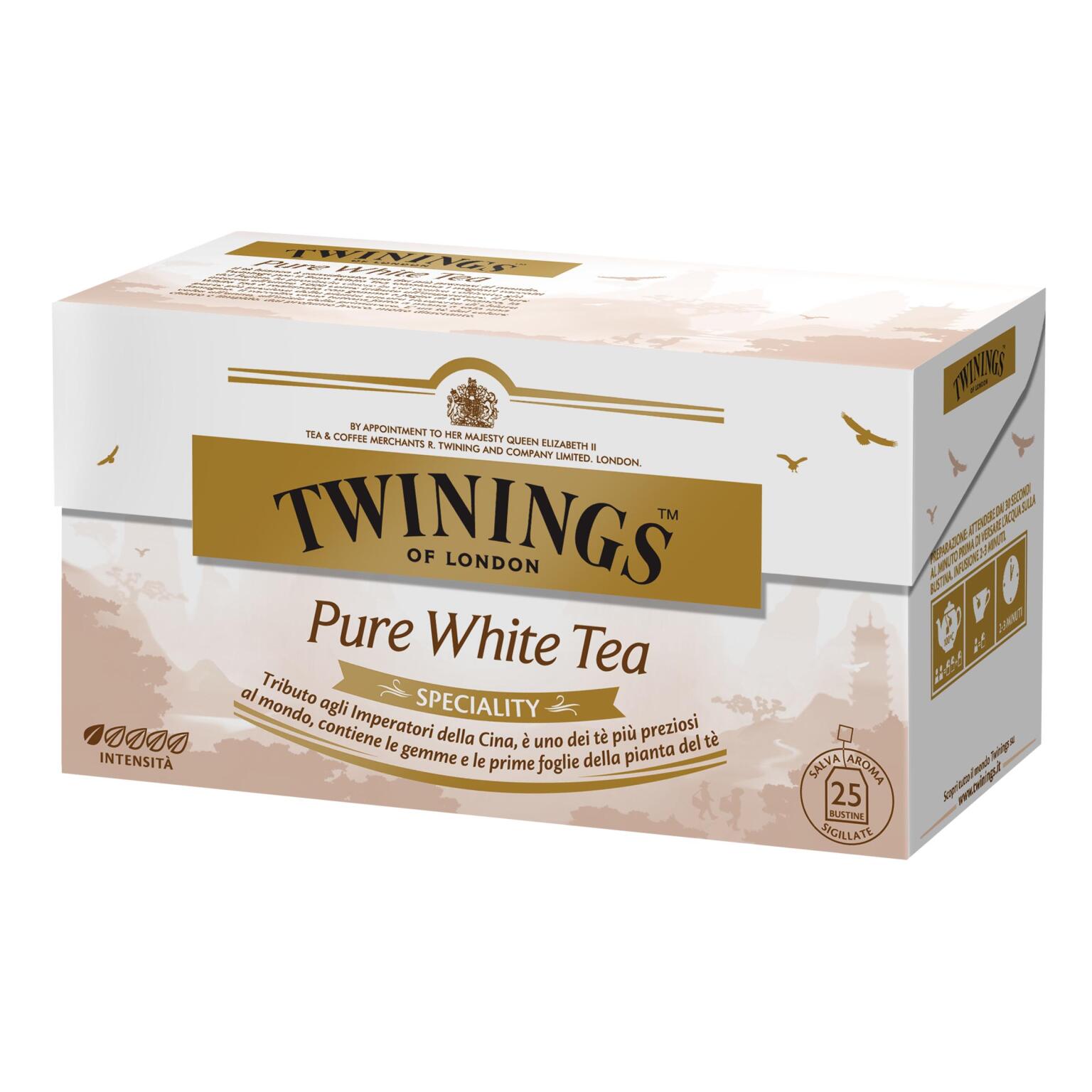 Twinings tè pure white 25 filtri 37,5g