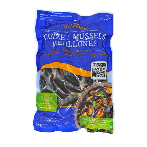 Cozze intere 40/60 Cile 500g