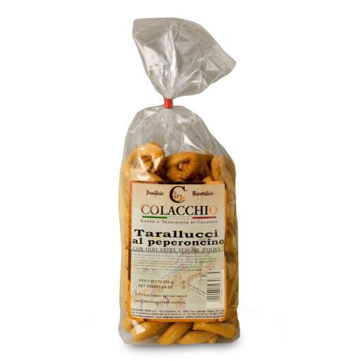 Tarallucci al peperoncino con olio extra vergine di oliva 250g Colacchio