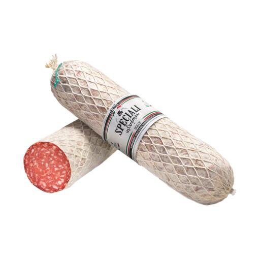 Salame suino grana grossa Grangrosso a metà sottovuoto
