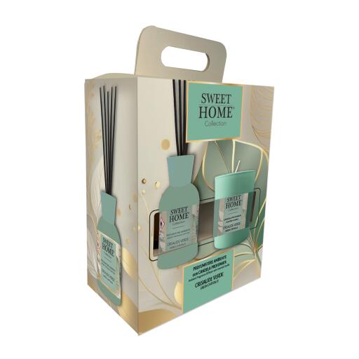 Profumatore per ambiente con Candela Crisalide Verde Sweet Home
