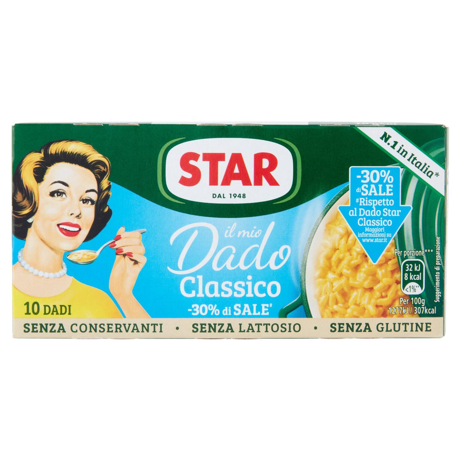 Dado Classico -30% di sale 10 cubi 100g Star