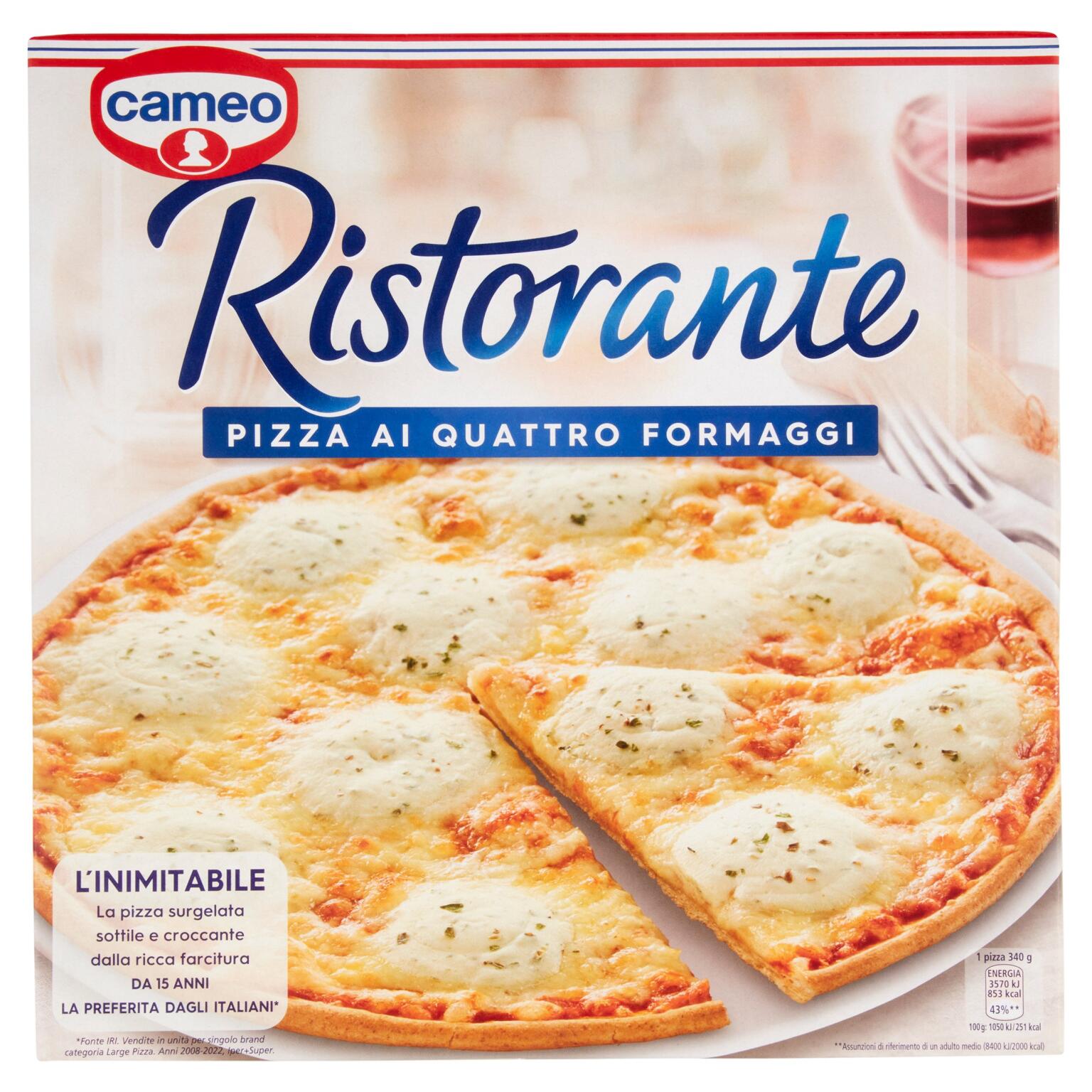 Pizza ristorante quattro formaggi 340g