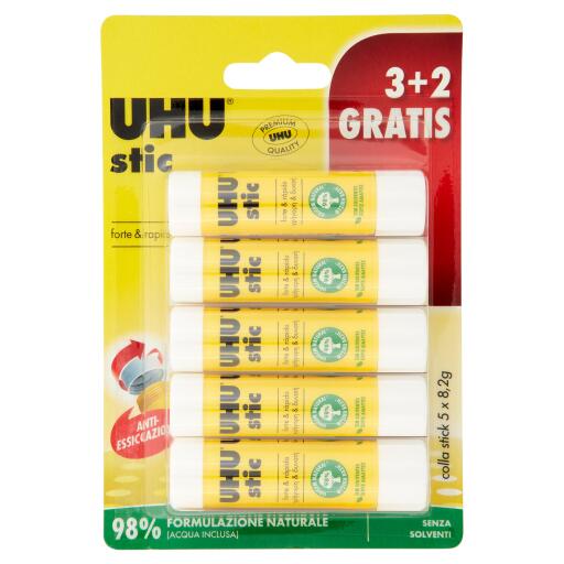 Colla stic 5 pezzi da 8,2g UHU