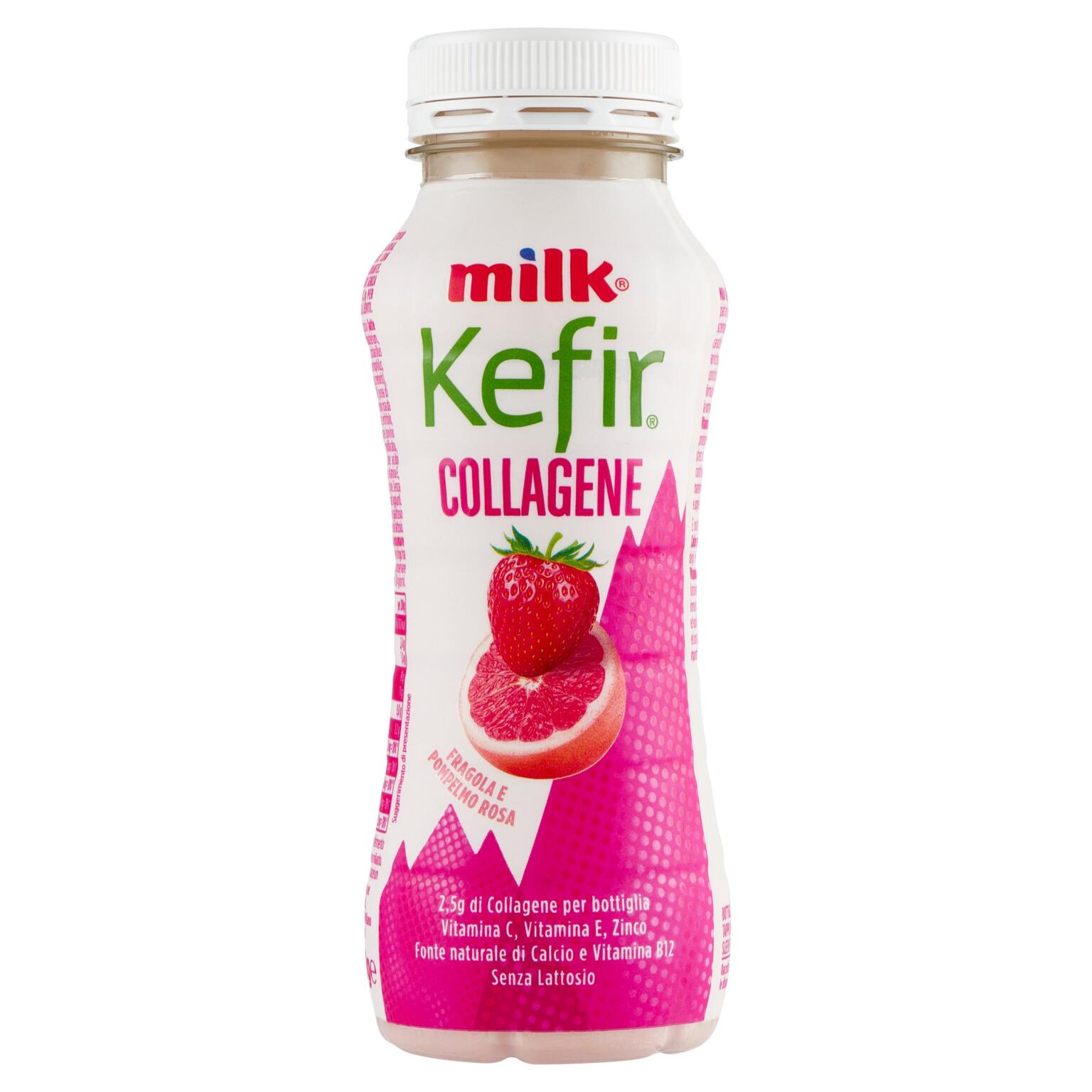 Milk Kefir da bere Collagene Fragola Pompelmo rosa200g