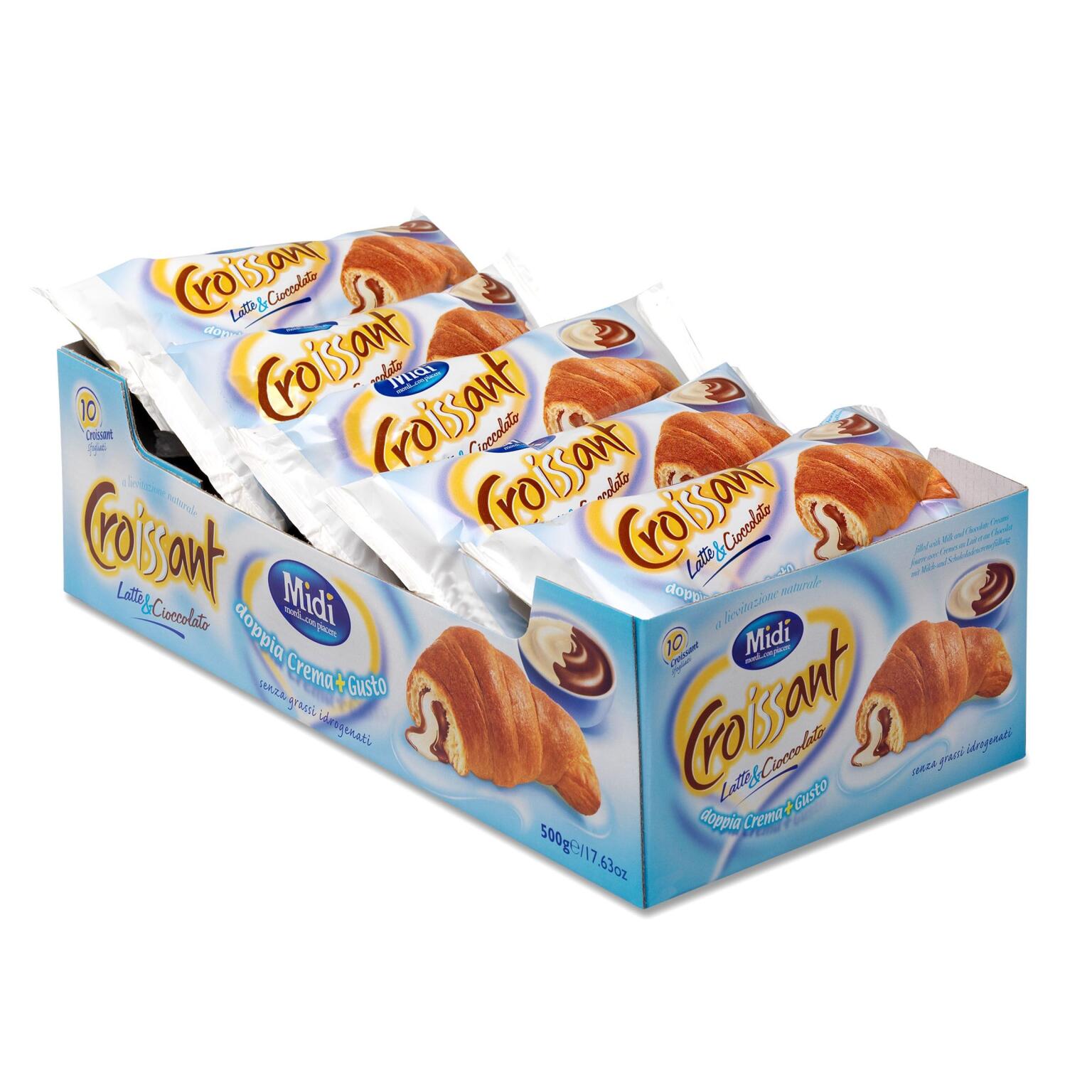 Croissant Latte&Cioccolato 500g confezione da 10pz Midi
