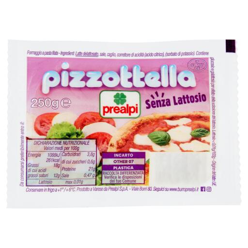Pizzottella senza lattosio 250g Prealpi
