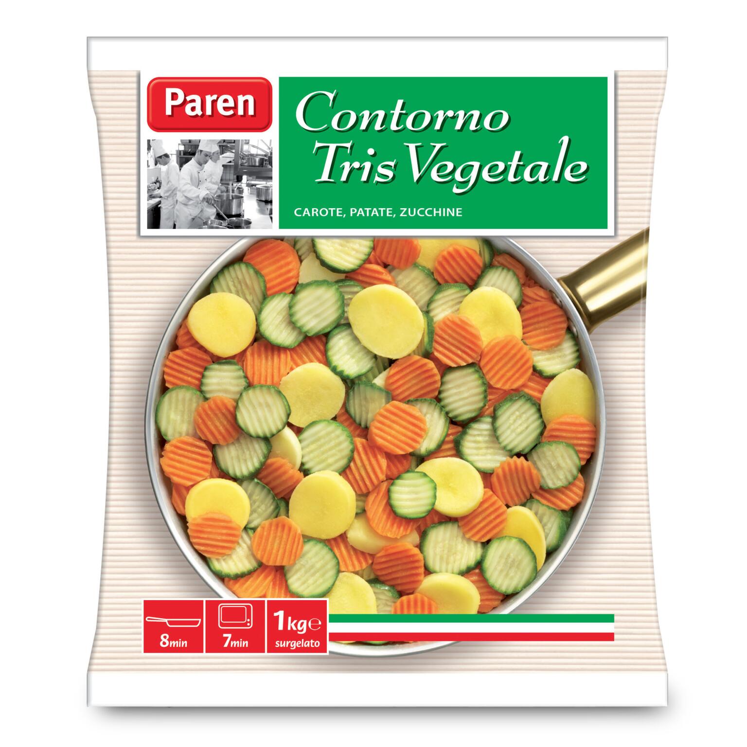 Contorno Tris Vegetale, carote,patate e zucchine 1Kg Paren