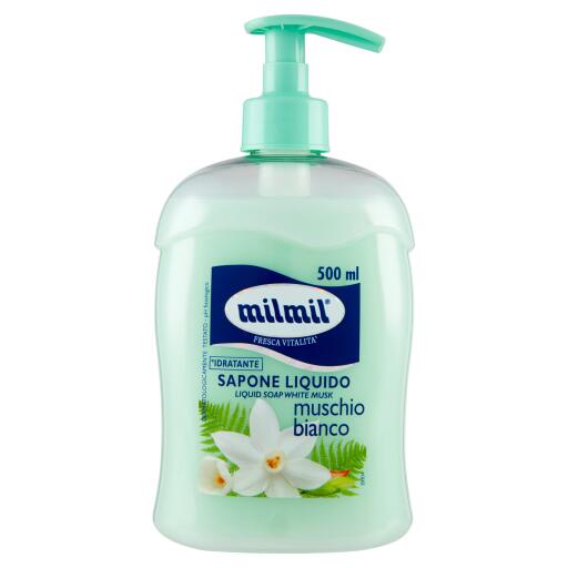 Sapone liquido idratante muschio bianco 500ml con dispencer Mil Mil