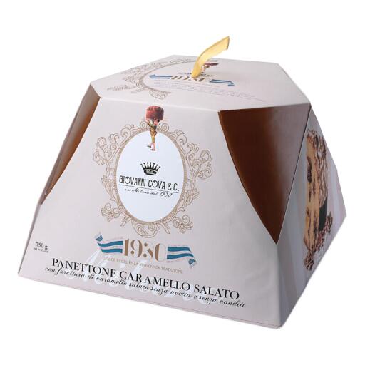 Panettone al Caramello Salato senza uvetta e senza  canditi 750g Giovanni Cova&C.