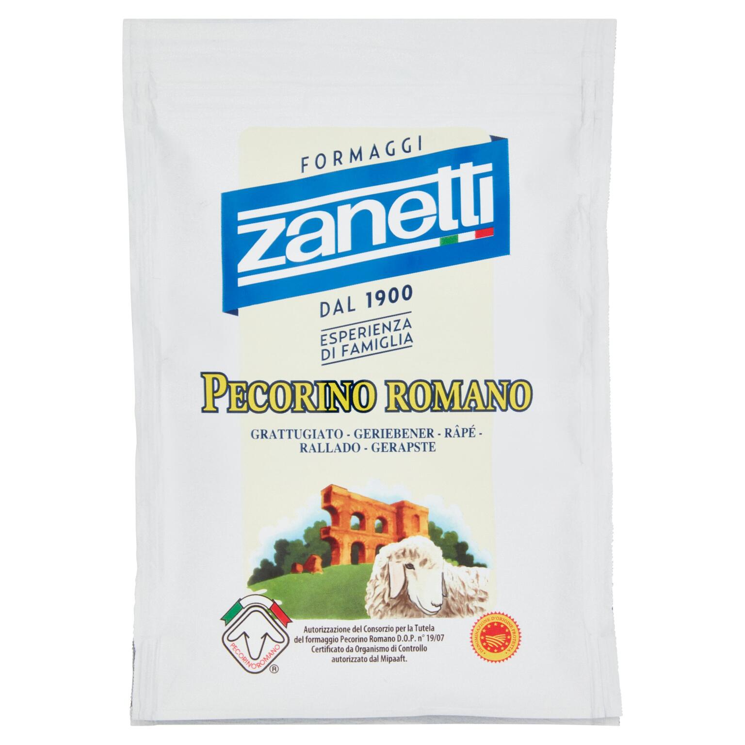 Pecorino Romano DOP grattugiato 100g Zanetti