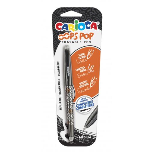 Penna Oops Cancellabile Pop Blister 1 Pezzo Nera Carioca