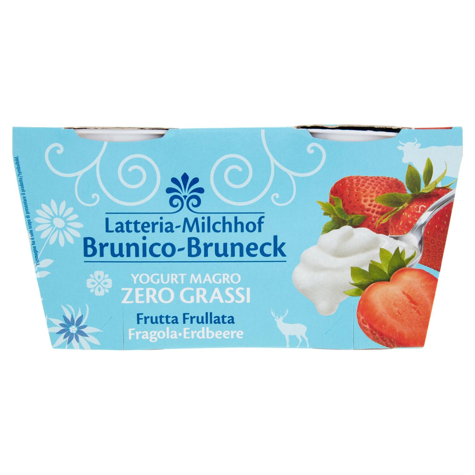 Yogurt Magro Fragola 2x125g Latteria Brunico