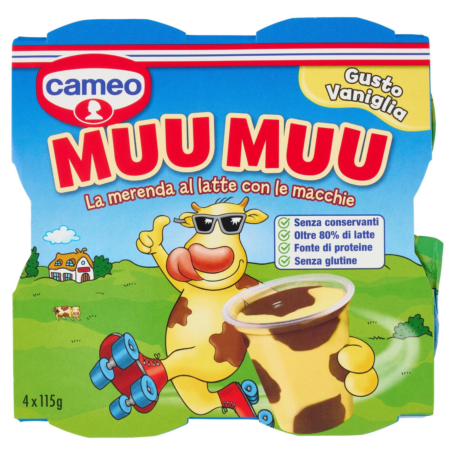 Muu Muu Budino alla Vaniglia 4x115g Cameo