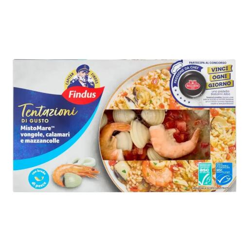 Misto Mare Vongole,Calamari,Mazzancolle 400g Findus