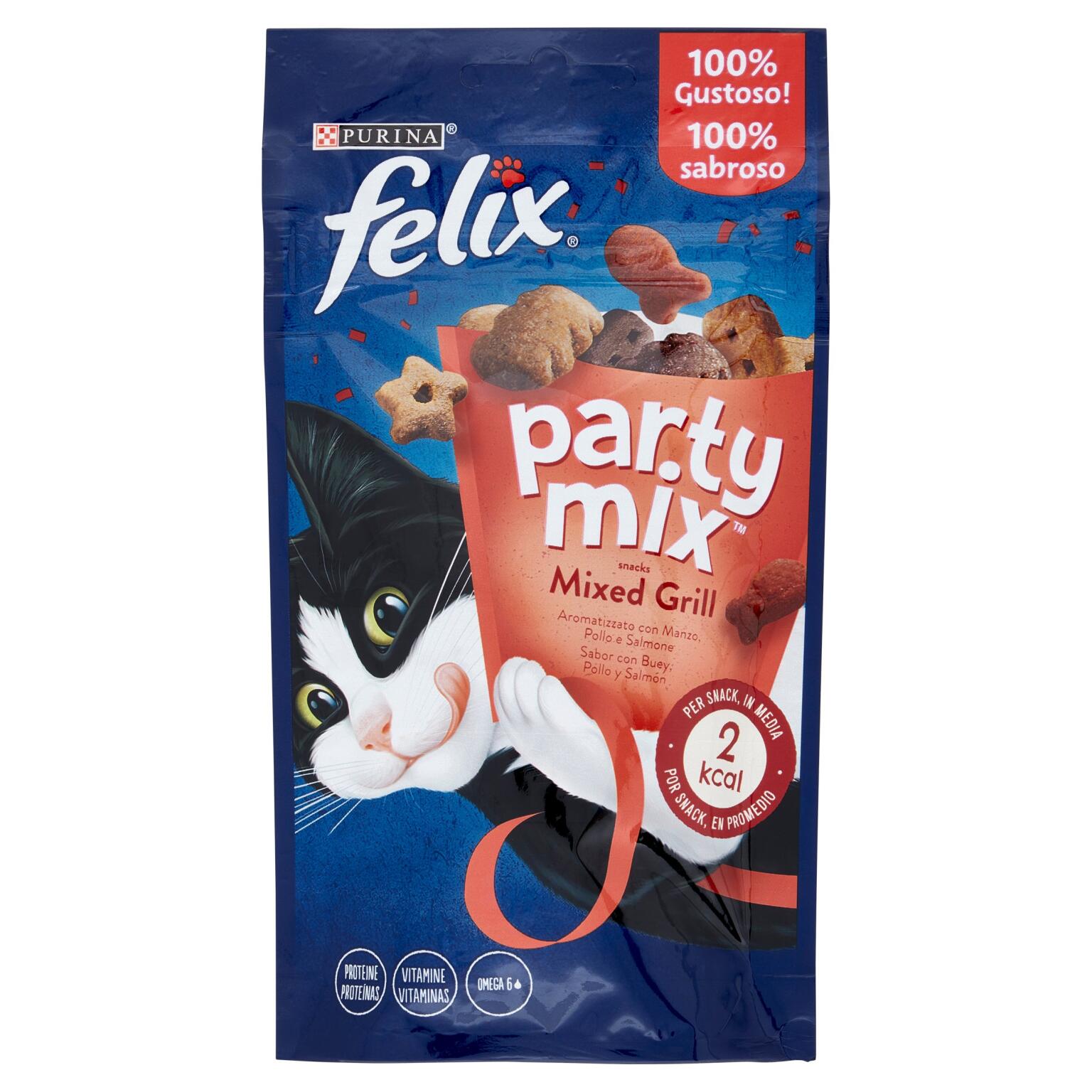 Felix Party Mix grill, manzo, pollo, salmone