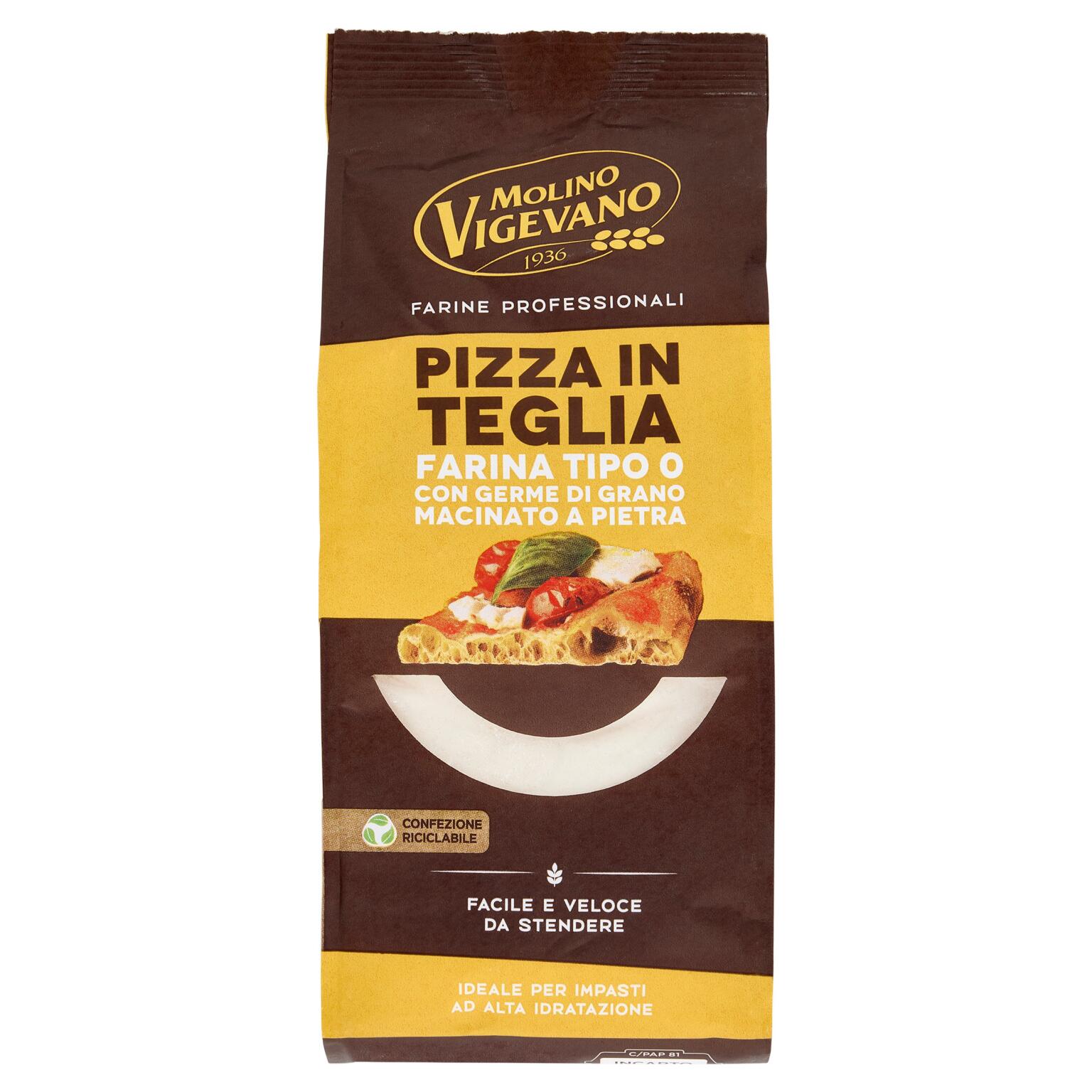 Farina tipo 0 Pizza in teglia W350 da 500g Molino Vigevano