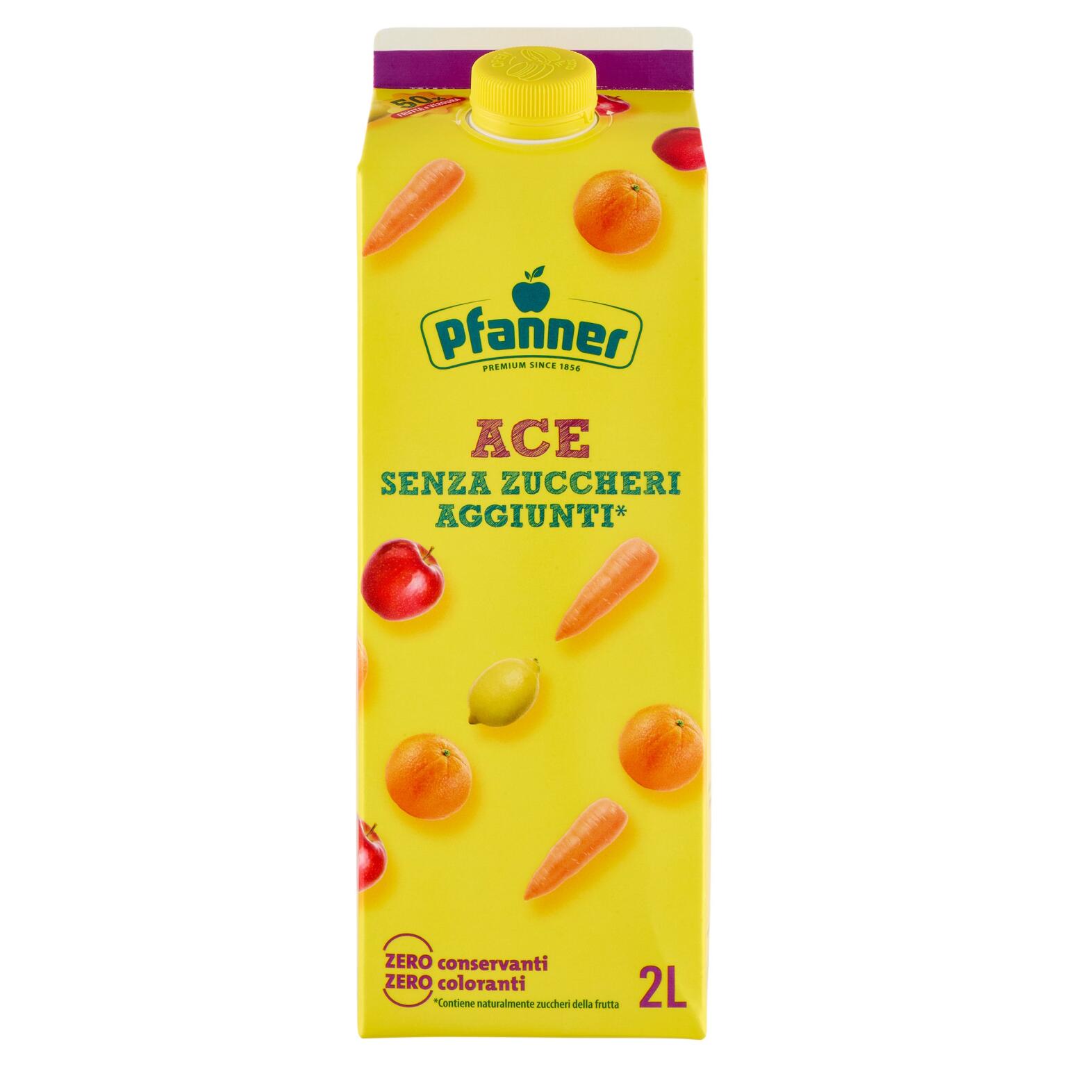 Bevande Ace senza zucchero agg.60% 2 litri Pfanner