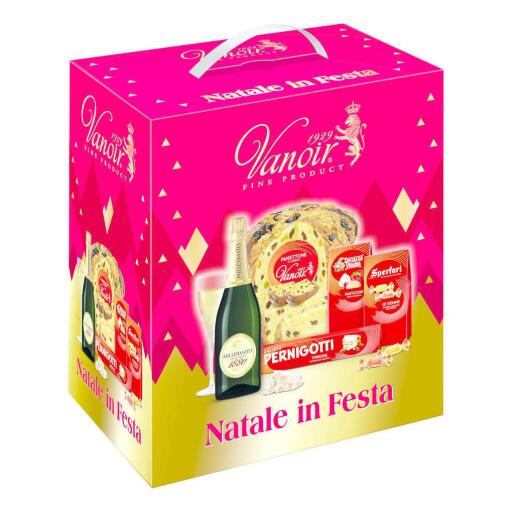 Scatola Natale in Festa Panettone 5 pezzi Vanoir