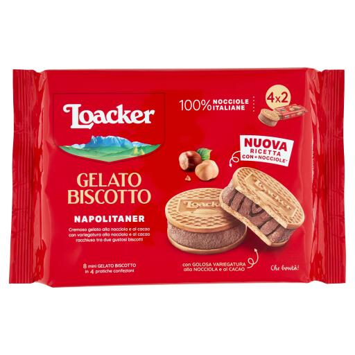 Gelato biscotto napolitaner 2 pezzi per 4 confezioni 264g Loacker