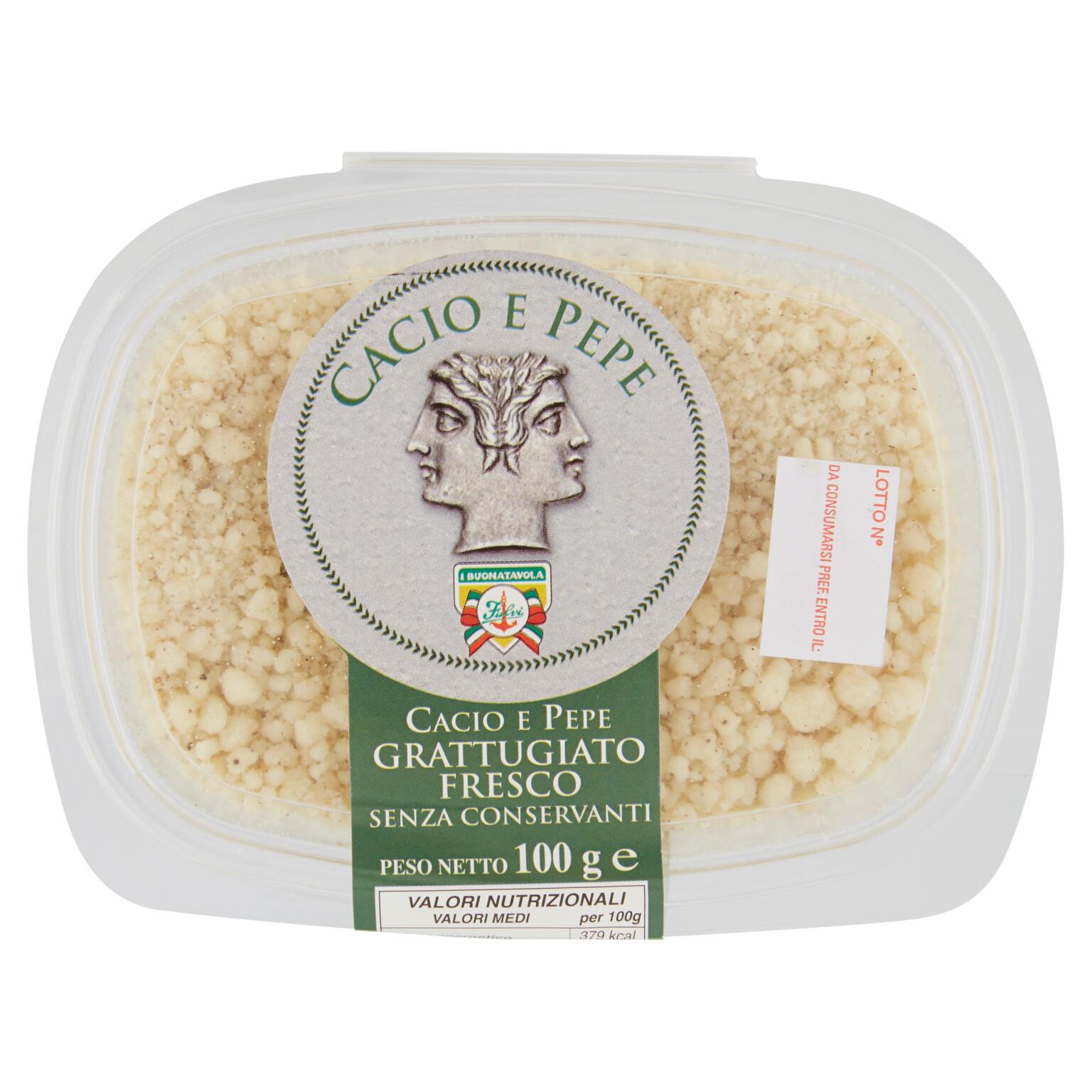 Cacio e pepe grattugiato in vaschetta 100g